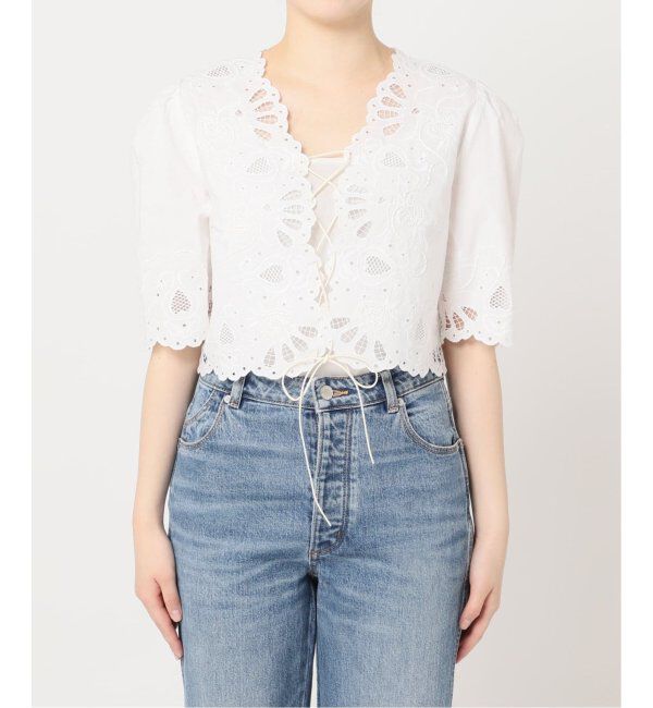 U by SPICK&SPAN「《追加》刺繍ブラウス」|シャツ・ブラウス|