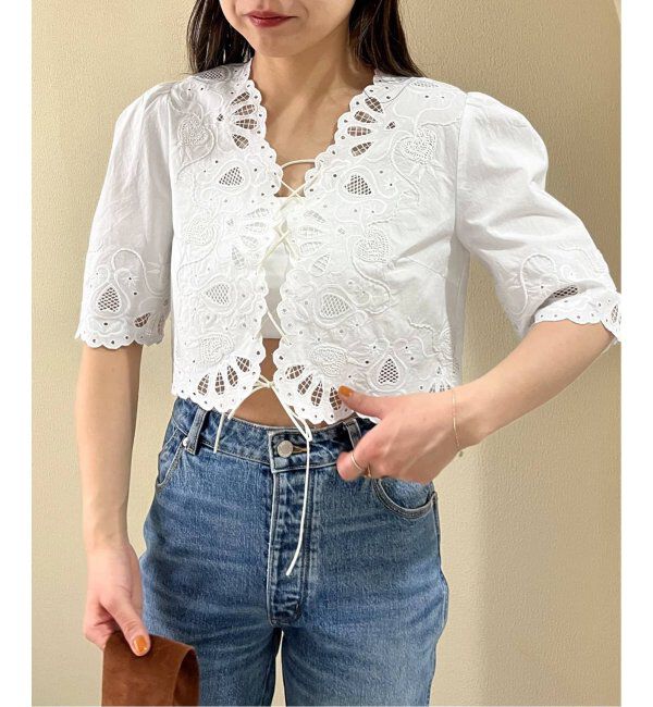 U by SPICK&SPAN「《追加》刺繍ブラウス」|シャツ・ブラウス|