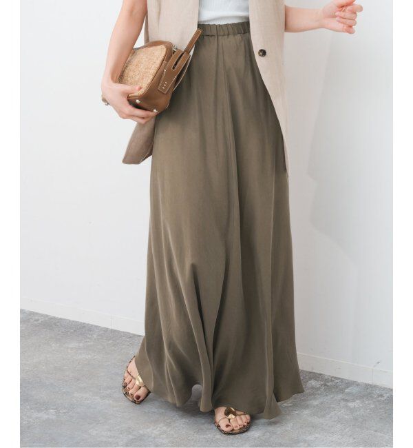 Spick and Span「ウォッシャブルキュプラフレアスカート」|スカート|