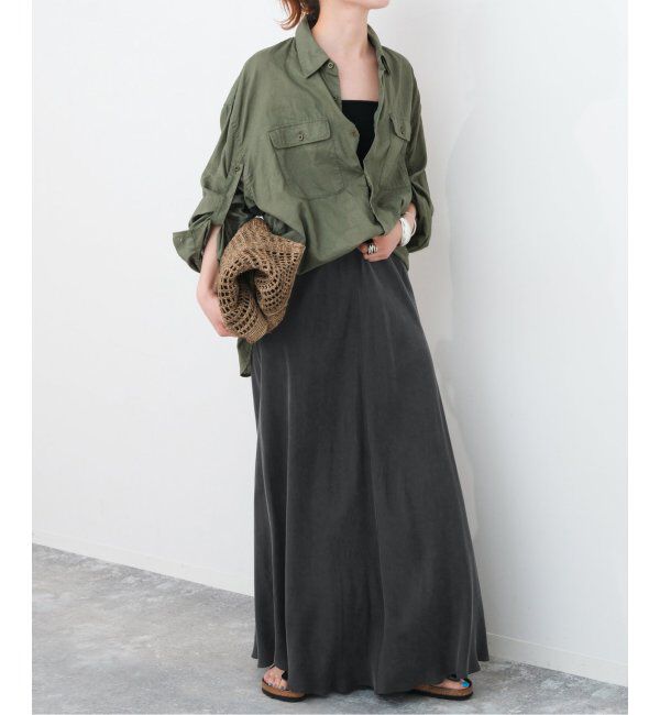 Spick and Span「ウォッシャブルキュプラフレアスカート」|スカート|