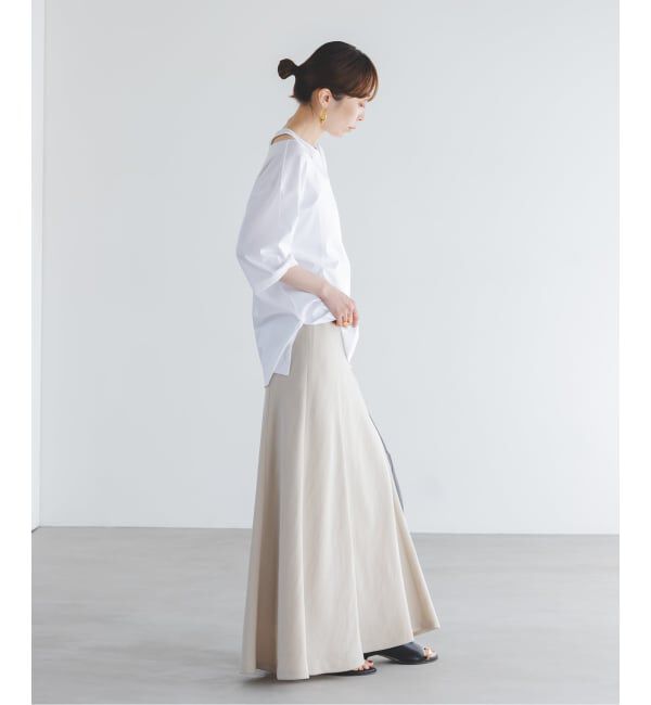 NOBLE「Room no.8/ルームエイト スムースコットンネックオープントップス」|Tシャツ・カットソー|