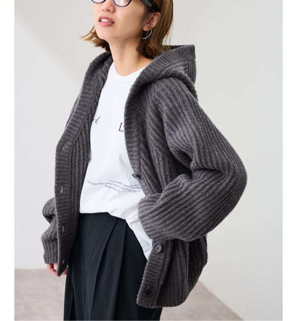 FRAMeWORK「WOOLフードカーディガン」|カーディガン|