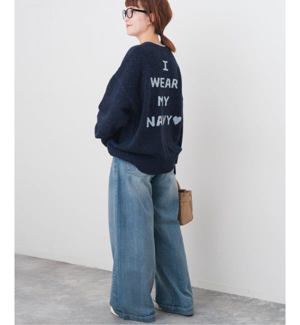 Spick and Span「《追加》ロゴインターシャニット」|ニット・セーター|