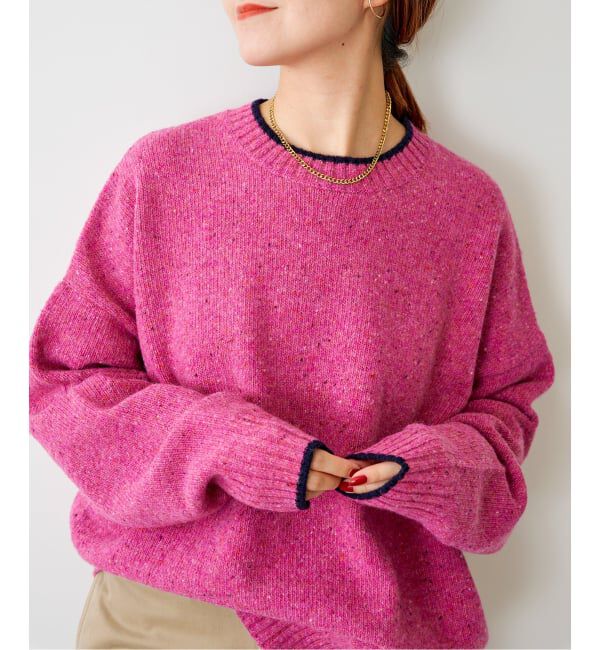 Spick and Span「《追加》ロゴインターシャニット」|ニット・セーター|