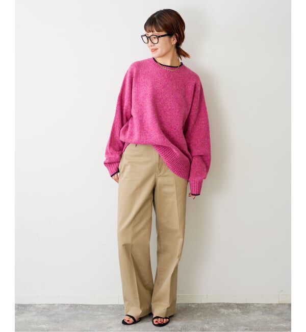 Spick and Span「《追加》ロゴインターシャニット」|ニット・セーター|