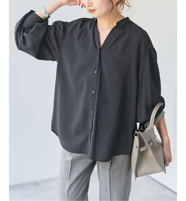 Spick and Span「《一部店舗+WEB限定》袖ボリュームスキッパーブラウス」|シャツ・ブラウス|