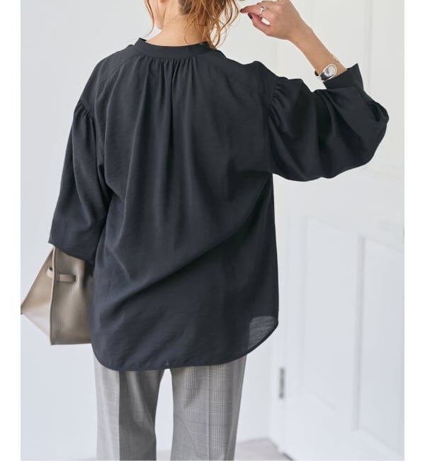 Spick and Span「《一部店舗+WEB限定》袖ボリュームスキッパーブラウス」|シャツ・ブラウス|
