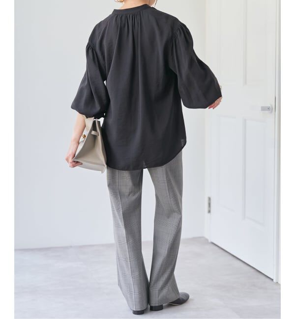 Spick and Span「《一部店舗+WEB限定》袖ボリュームスキッパーブラウス」|シャツ・ブラウス|
