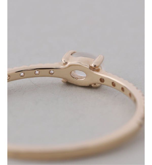 Lilas by Spick&Span「OVムーンストーンメレダイヤリング K10」|リング|