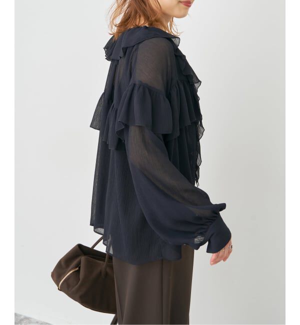 Spick and Span「フリル楊柳ブラウス」|シャツ・ブラウス|