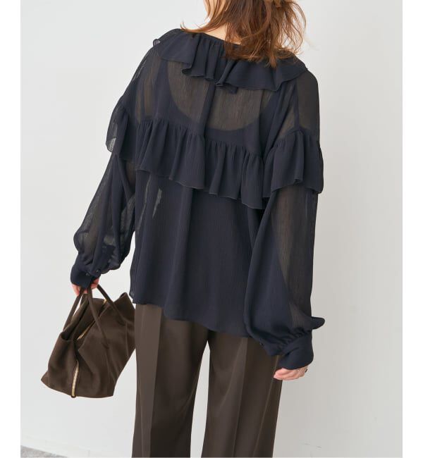 Spick and Span「フリル楊柳ブラウス」|シャツ・ブラウス|