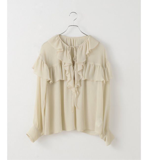 Spick and Span「フリル楊柳ブラウス」|シャツ・ブラウス|