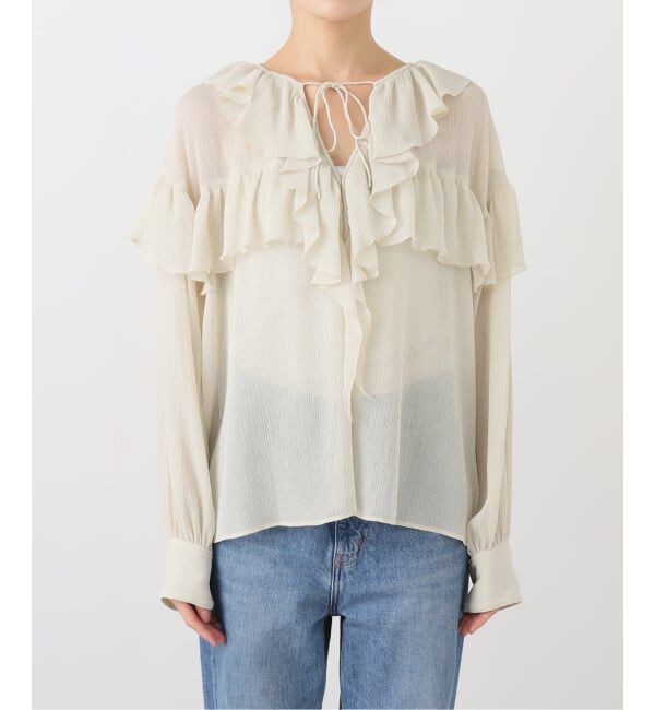 Spick and Span「フリル楊柳ブラウス」|シャツ・ブラウス|