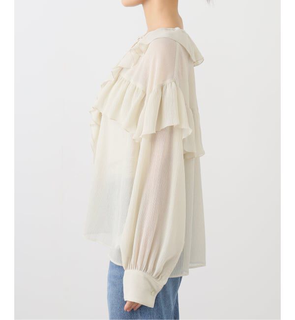 Spick and Span「フリル楊柳ブラウス」|シャツ・ブラウス|