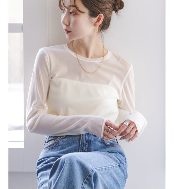 NOBLE「《追加予約》スキンチュールロングTシャツ」|Tシャツ・カットソー|