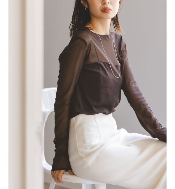 NOBLE「《追加予約》スキンチュールロングTシャツ」|Tシャツ・カットソー|