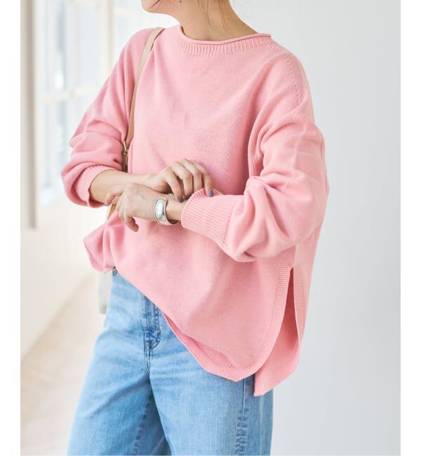 Spick and Span「《予約》バルキーヤーンルーズボートネックニット」|ニット・セーター|