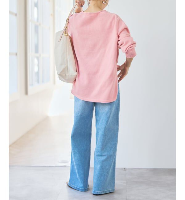 Spick and Span「《予約》バルキーヤーンルーズボートネックニット」|ニット・セーター|