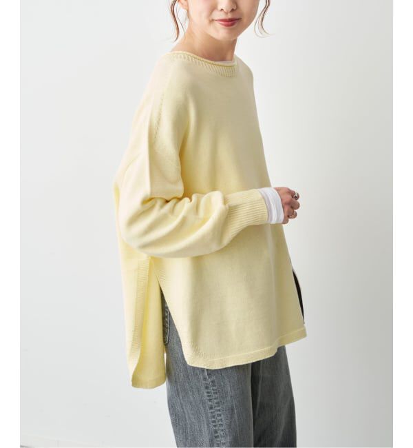 Spick and Span「《予約》バルキーヤーンルーズボートネックニット」|ニット・セーター|