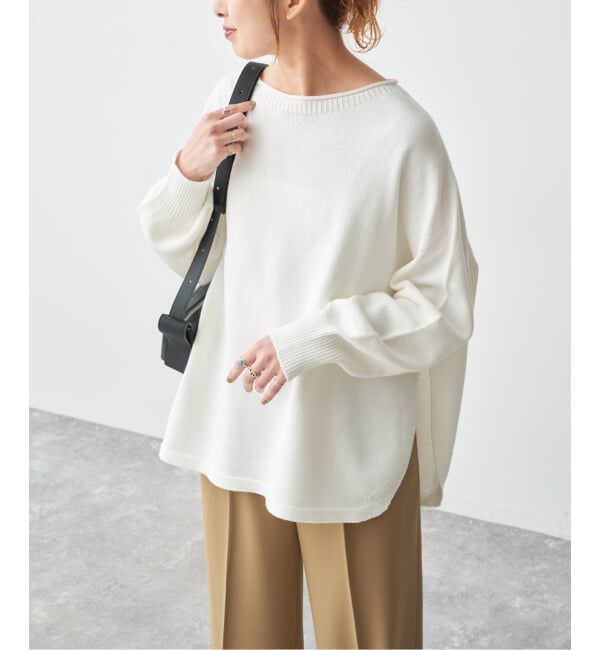 Spick and Span「《予約》バルキーヤーンルーズボートネックニット」|ニット・セーター|