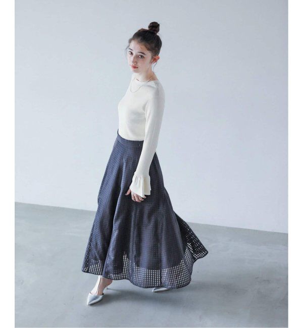  「《追加2》シアーチェックフレアスカート」|スカート|