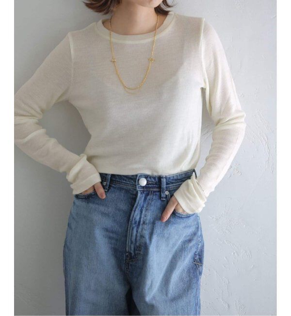  「ウールテレコクルーネックカットソー」|Tシャツ・カットソー|ホワイト