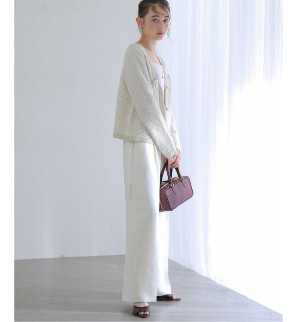  「Vネックツイードカーディガン」|カーディガン|