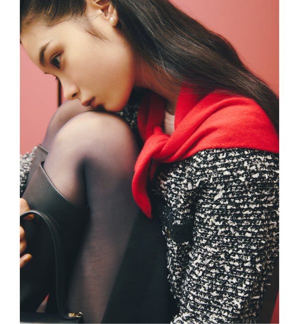  「Vネックツイードカーディガン」|カーディガン|