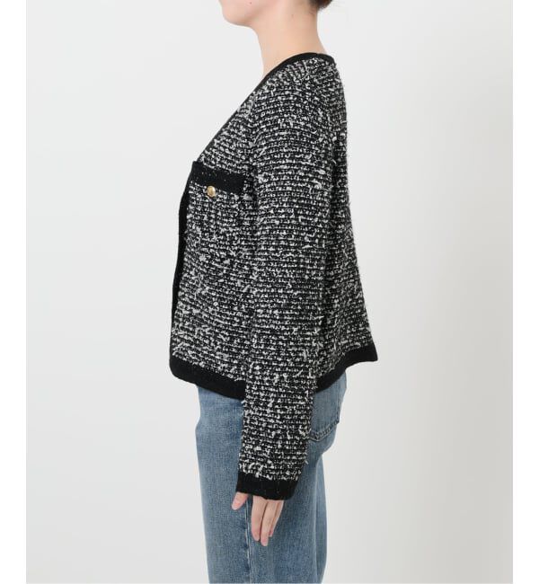  「Vネックツイードカーディガン」|カーディガン|