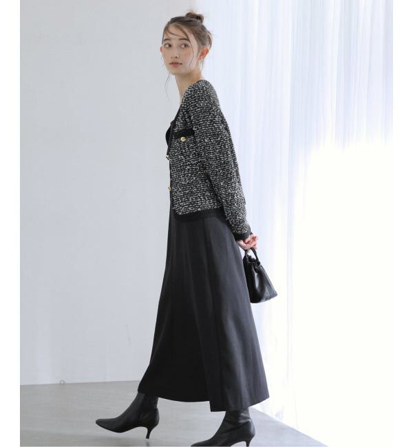  「Vネックツイードカーディガン」|カーディガン|