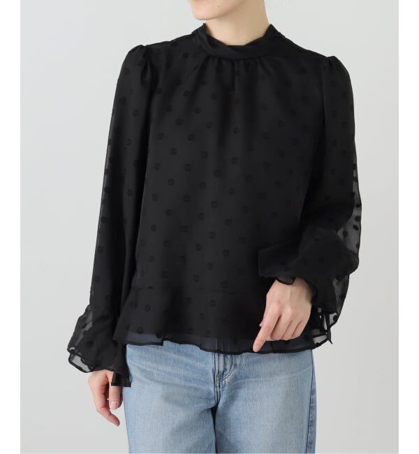  「【洗える】2WAYフリルスリーブブラウス」|シャツ・ブラウス|ブラック