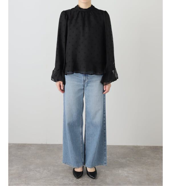  「【洗える】2WAYフリルスリーブブラウス」|シャツ・ブラウス|