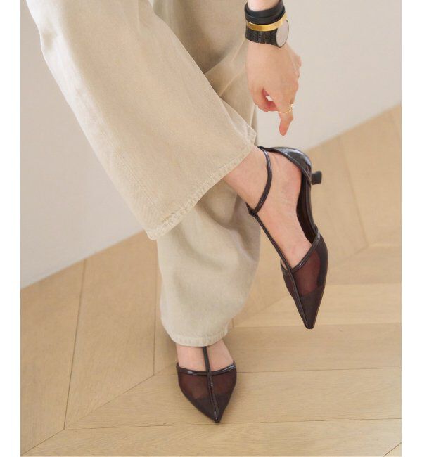  「《追加》3.5cmTストラップシアーパンプス」|パンプス|