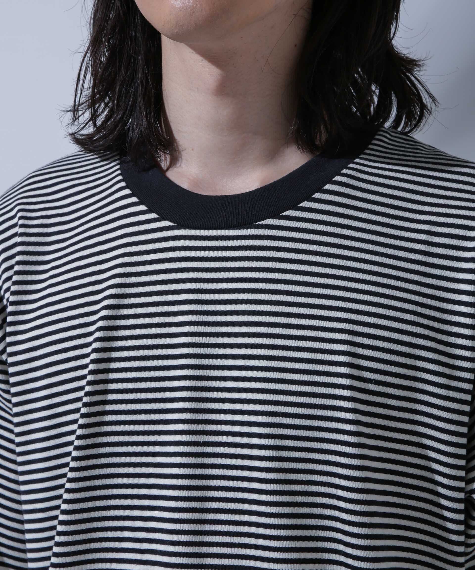 nano･universe「Anti Soaked(R)  汗染み防止 ボーダークルーネックTシャツ」|Tシャツ・カットソー|