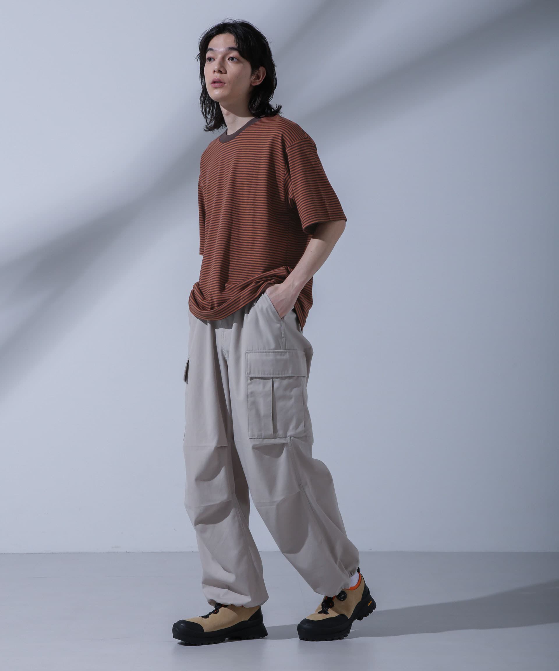 nano･universe「Anti Soaked(R)  汗染み防止 ボーダークルーネックTシャツ」|Tシャツ・カットソー|