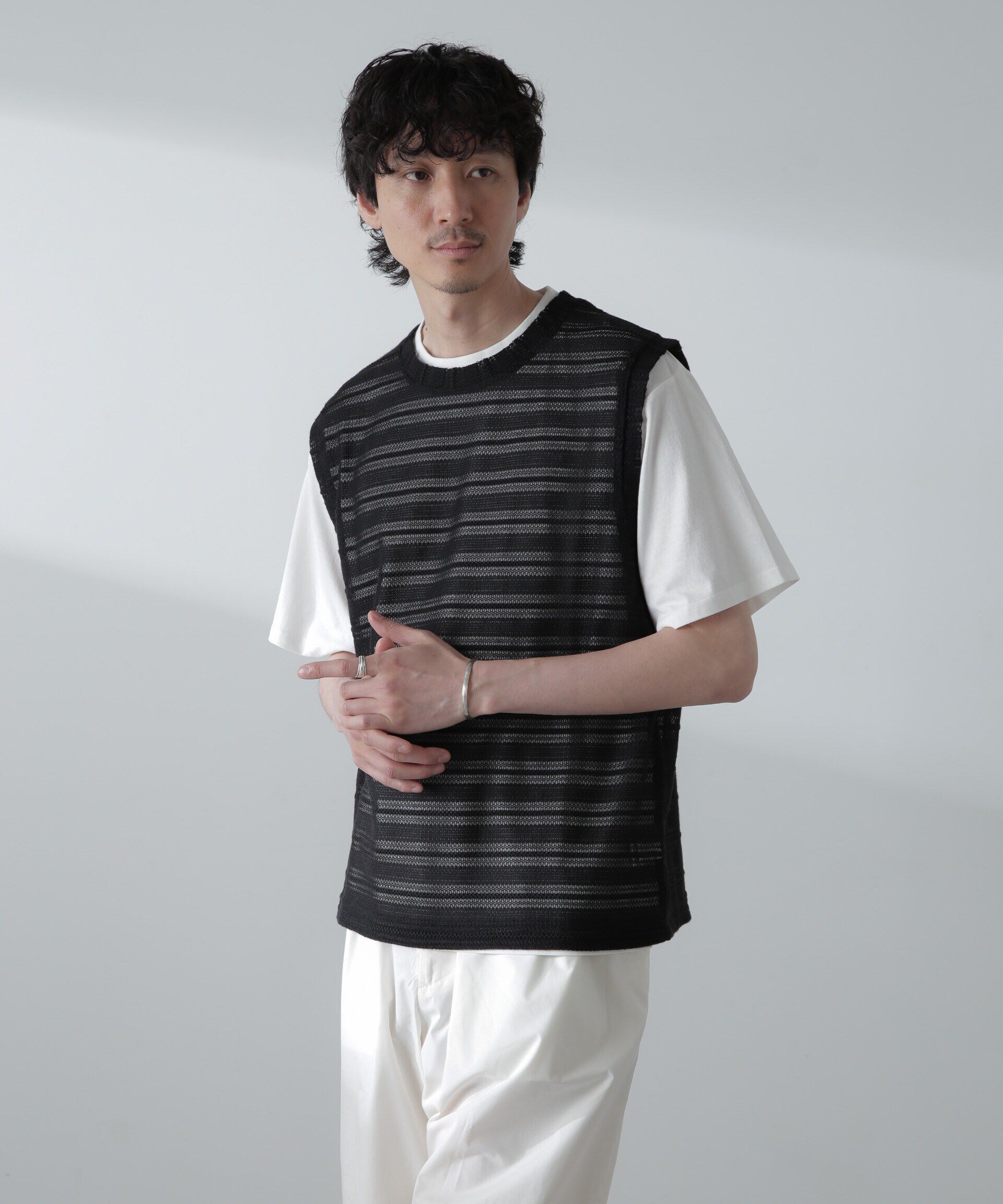 nano･universe「かぎ針アンサンブルTシャツ」|Tシャツ・カットソー|