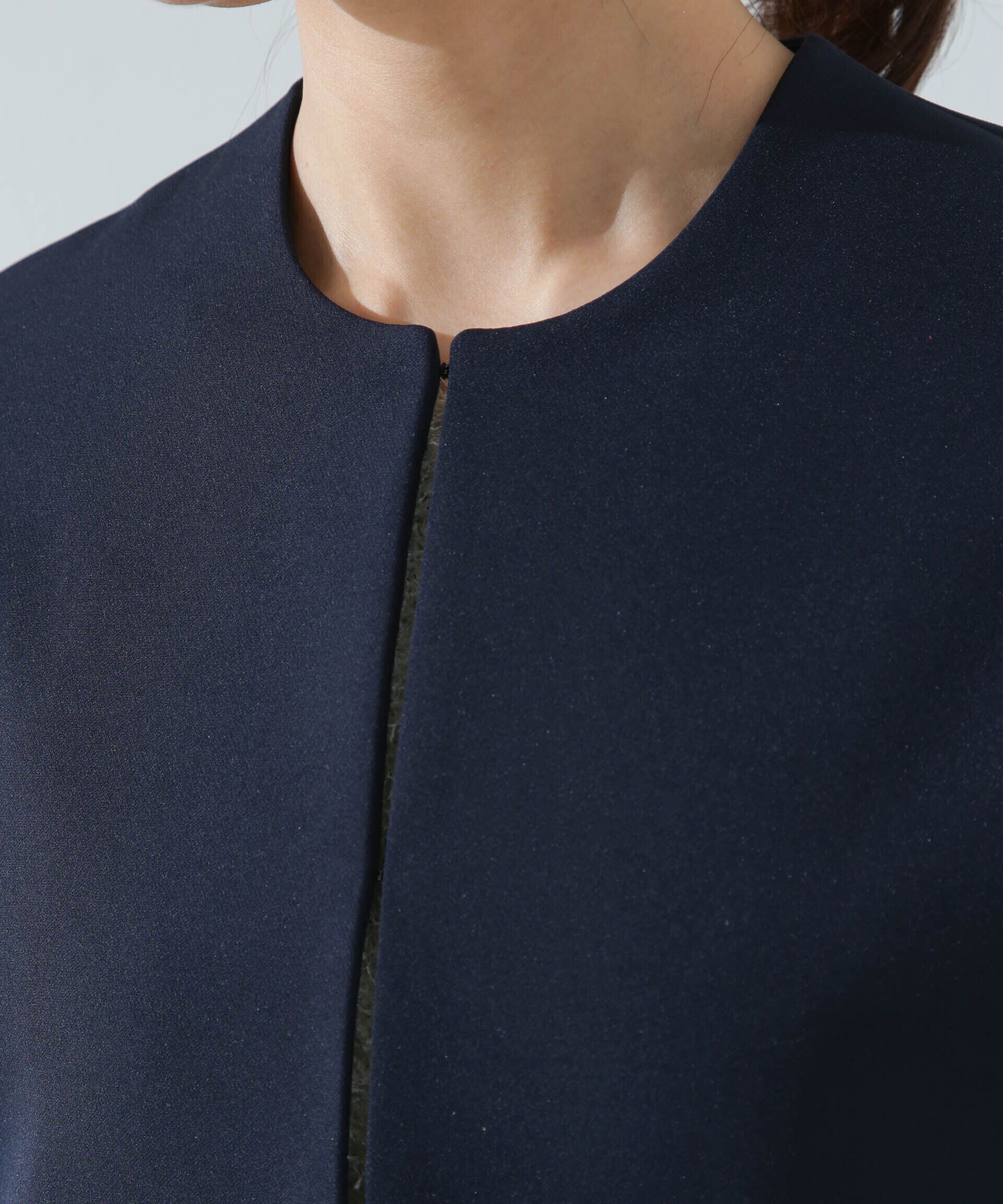 nano･universe「デイリーファンクション ノーカラージャケット(セットアップ可)」|テーラードジャケット|