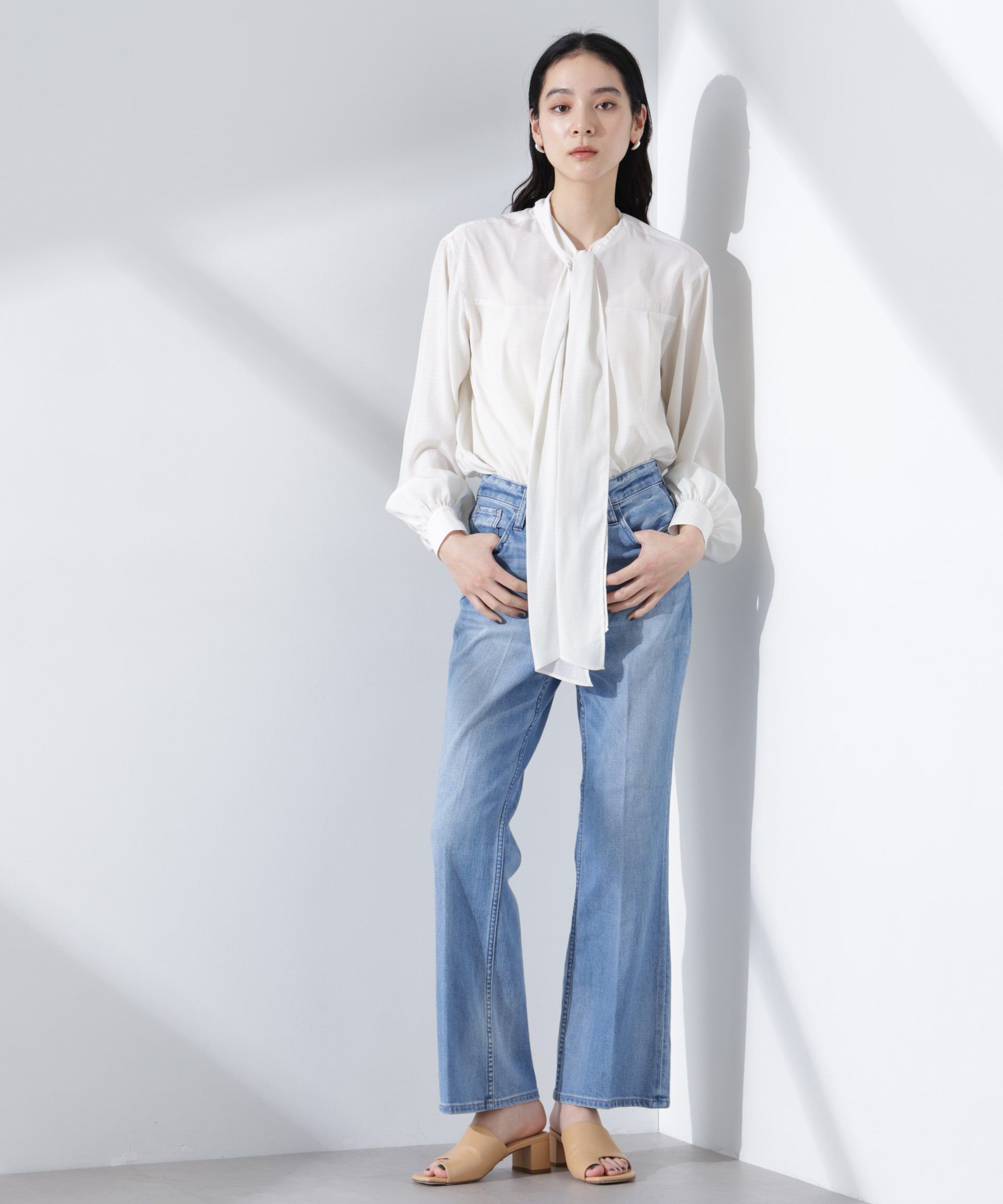 nano･universe「前後2WAYボウタイブラウス」|シャツ・ブラウス|