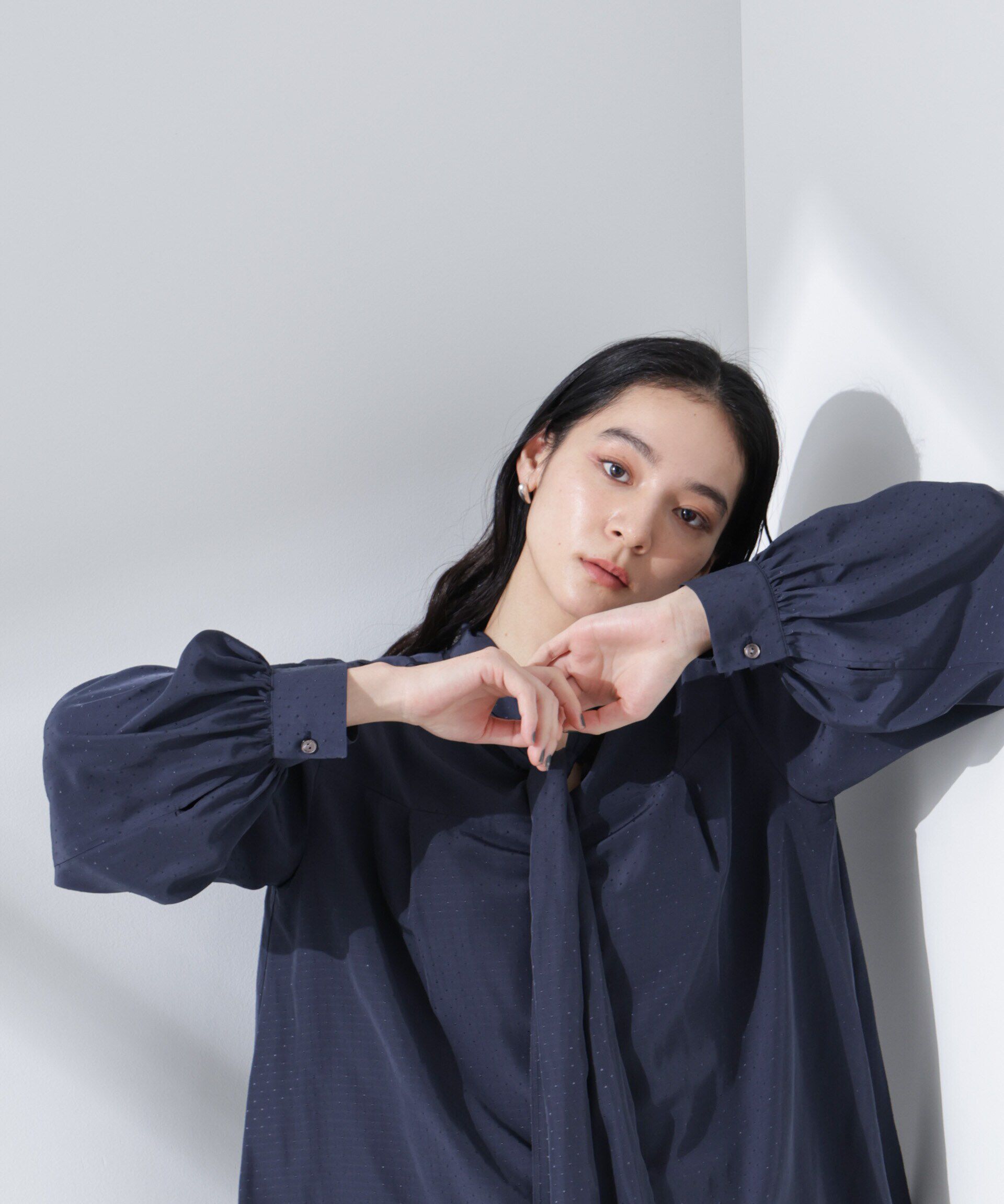 nano･universe「前後2WAYボウタイブラウス」|シャツ・ブラウス|