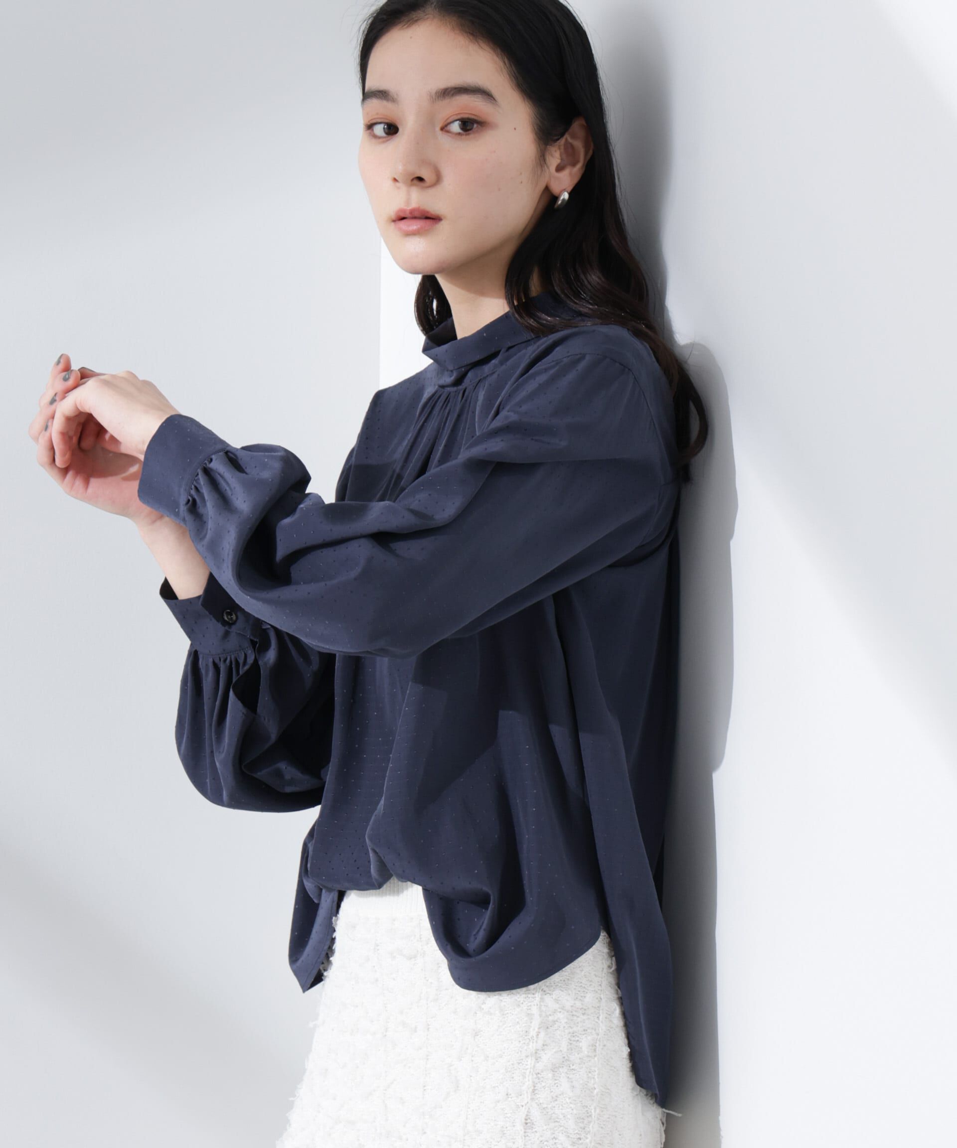 nano･universe「前後2WAYボウタイブラウス」|シャツ・ブラウス|