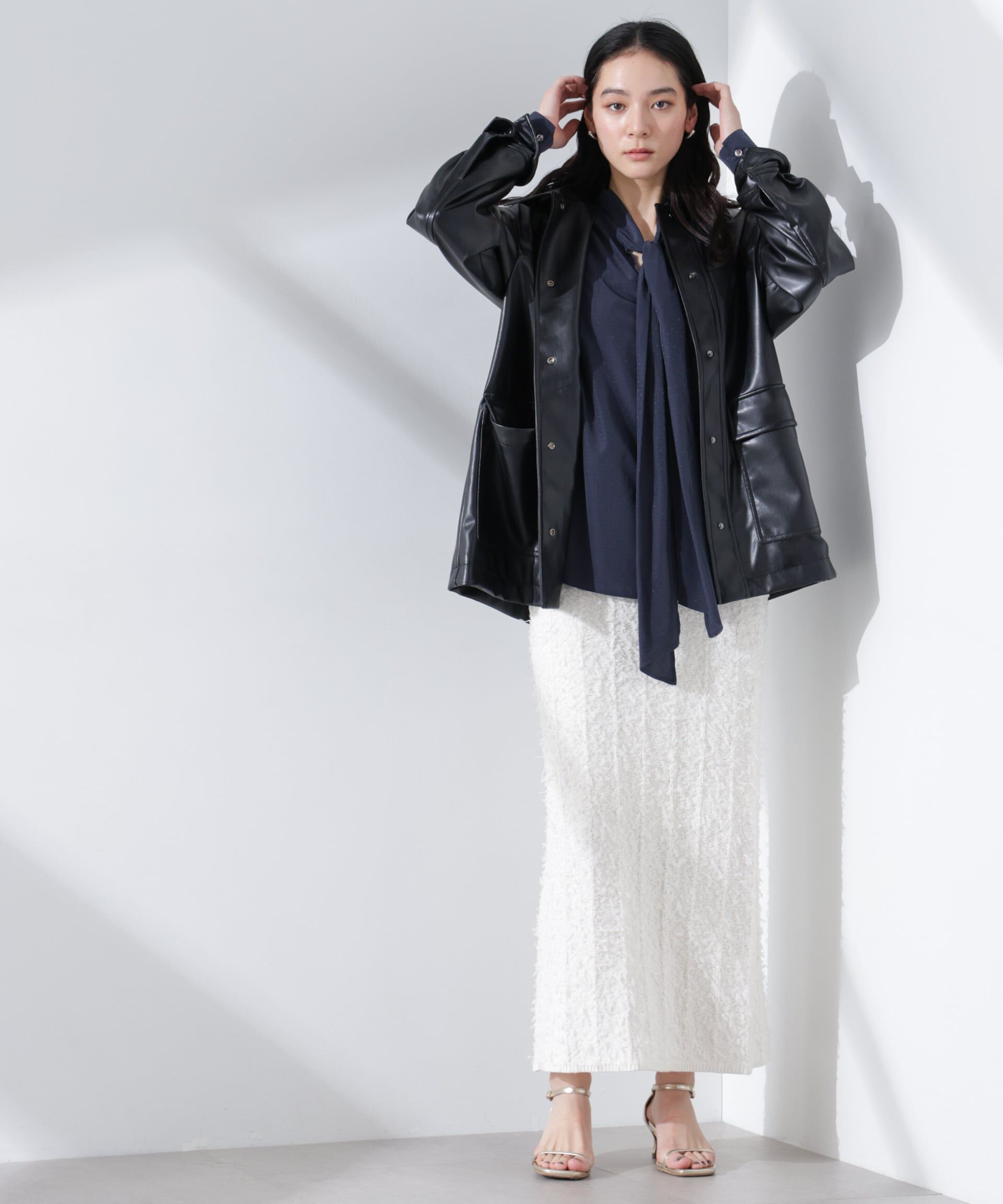 nano･universe「前後2WAYボウタイブラウス」|シャツ・ブラウス|