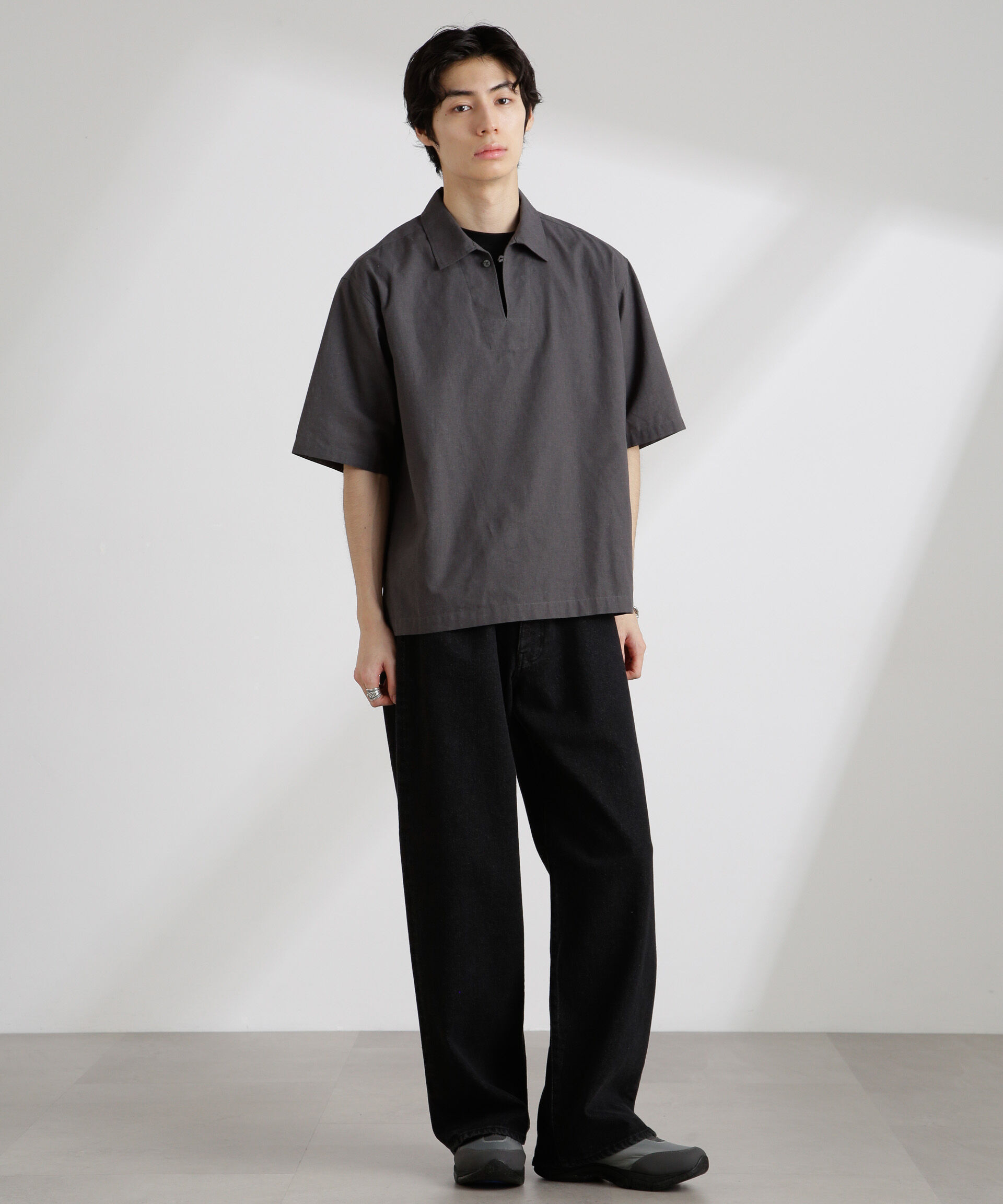 nano･universe「クールマックスリネンスキッパー」|シャツ・ブラウス|