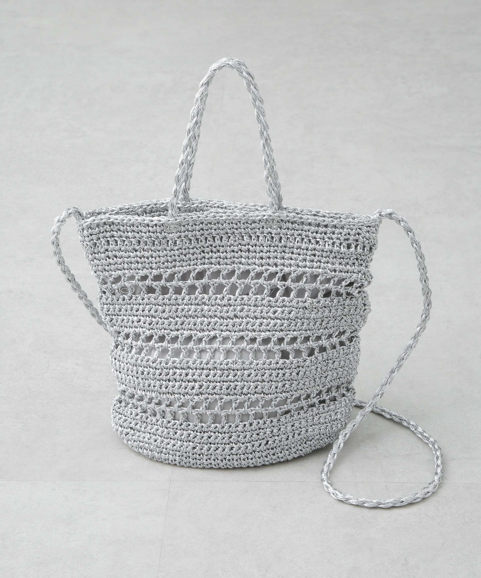 nano･universe「メタリック柄編みショルダーバッグ」|ショルダー・メッセンジャー|