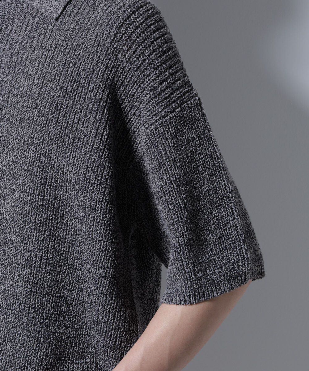 nano･universe「ミックスメランジニットポロ」|ニット・セーター|