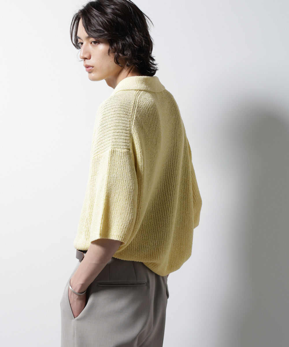 nano･universe「ミックスメランジニットポロ」|ニット・セーター|