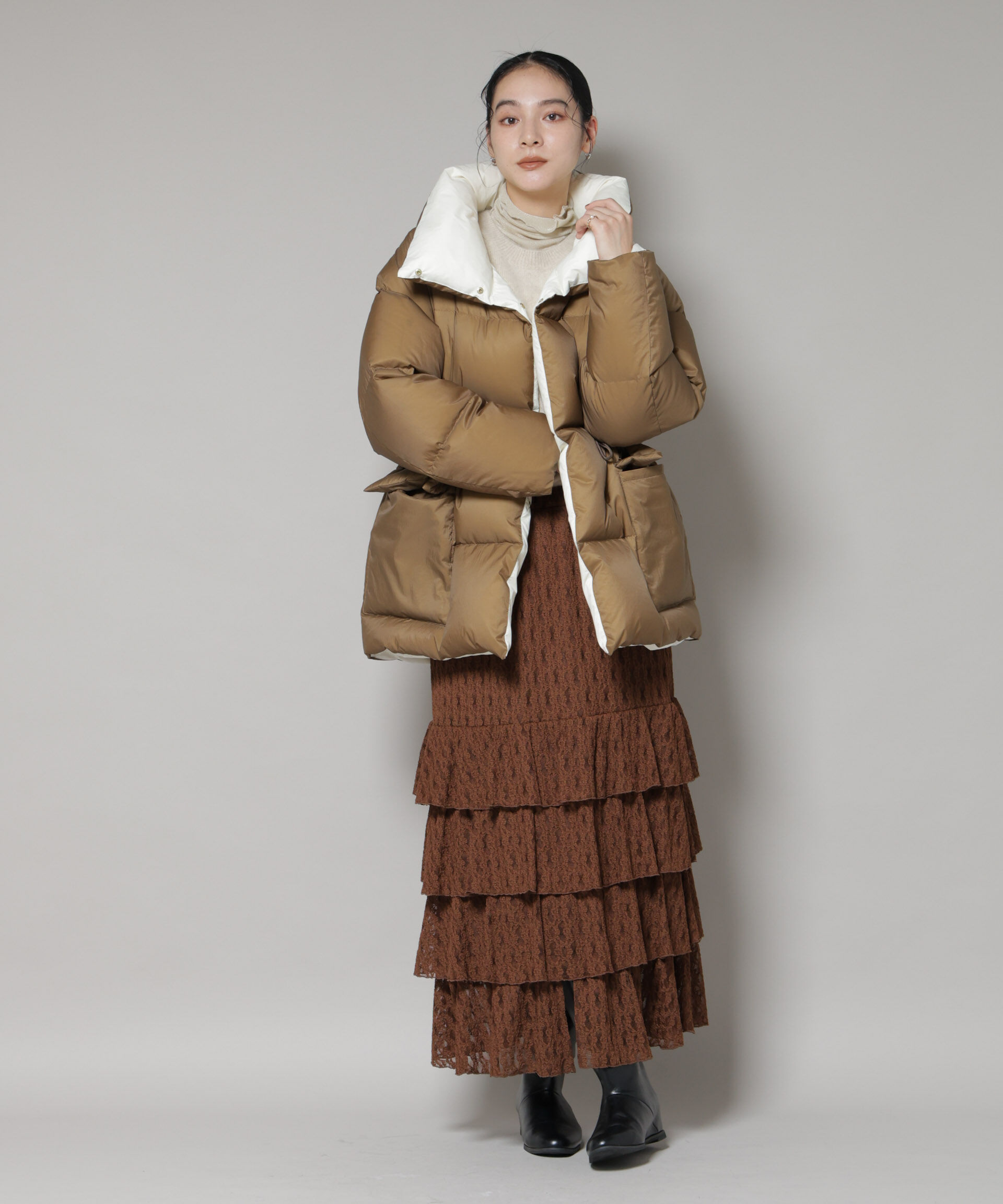 nano･universe「「西川ダウン(R)」バイカラーボリュームダウン」|ダウン|