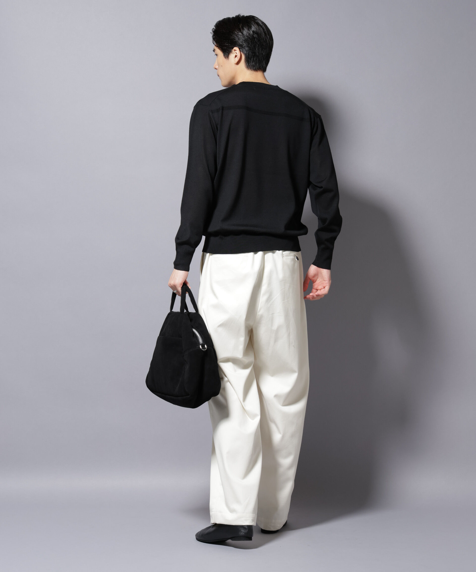 nano･universe「「毛玉レスニット」ファインゲージVネック」|ニット・セーター|