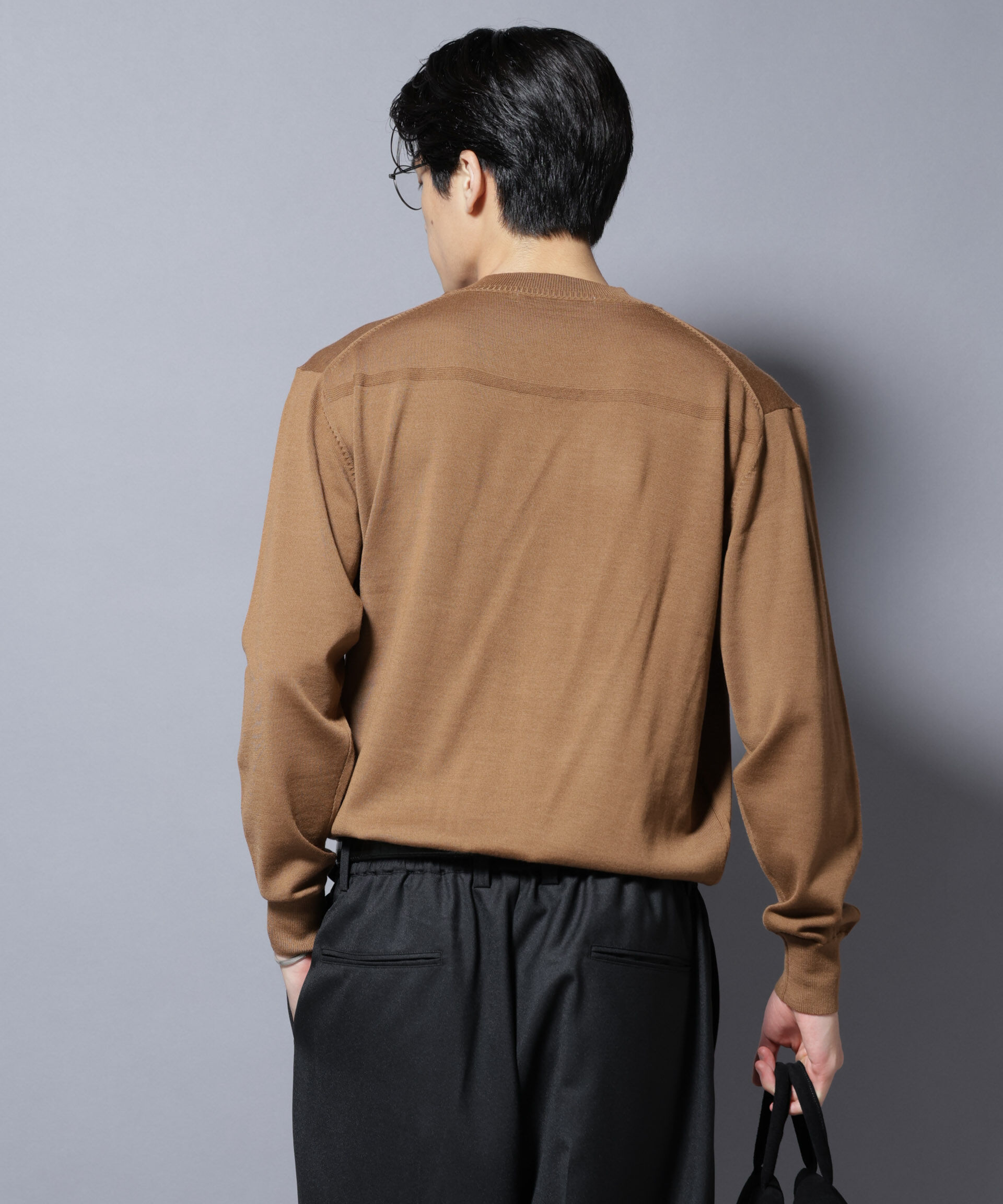 nano･universe「「毛玉レスニット」ファインゲージVネック」|ニット・セーター|