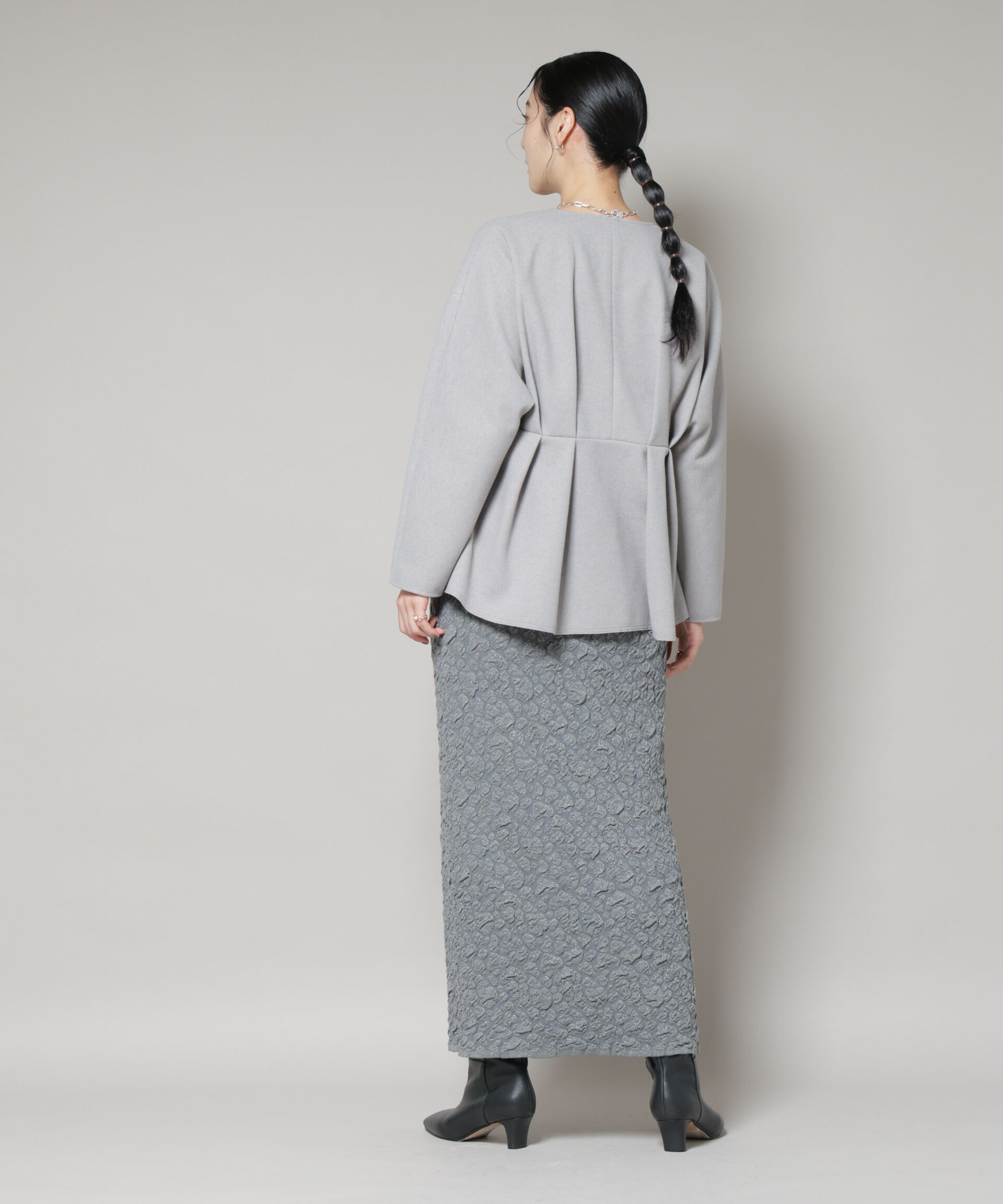 nano･universe「ラメジャガードニットタイトスカート」|スカート|