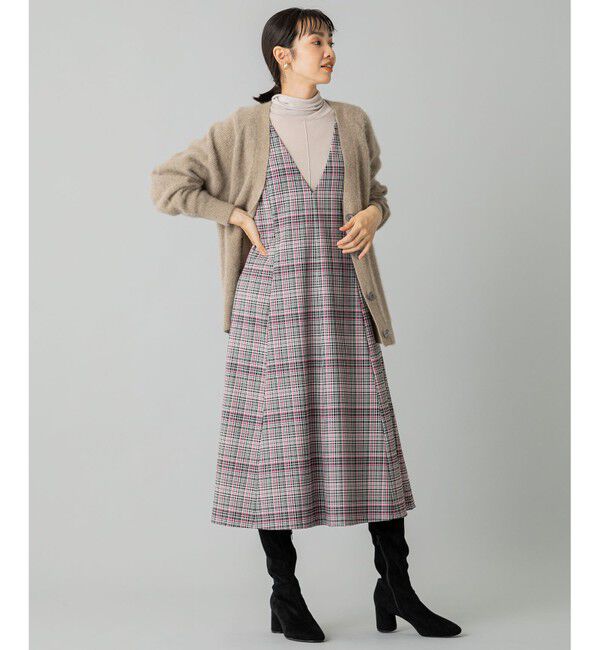 組曲「【マガジン掲載/22.5cm～24.5cm】ストレッチフェイクスウェード ロングブーツ（KJ44）」|ショートブーツ|